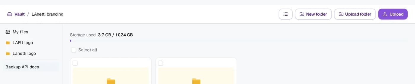 Vault folder